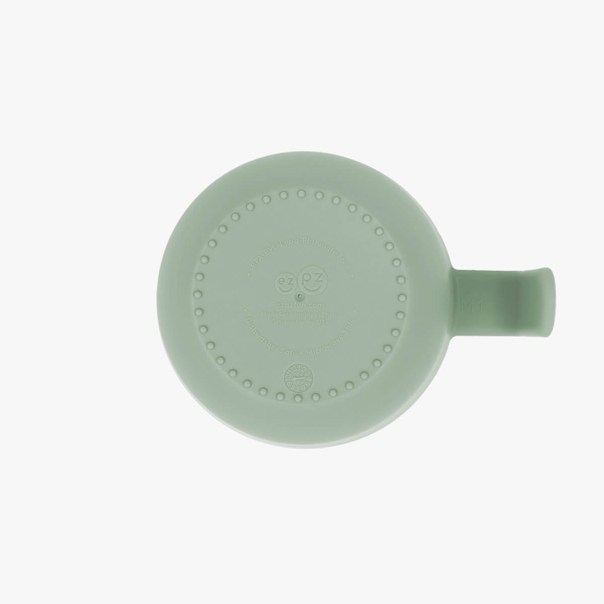 Snack Bowl in Sage / ezpz Basics Line / Bowl with Handle and Lid for Kids #color_sage