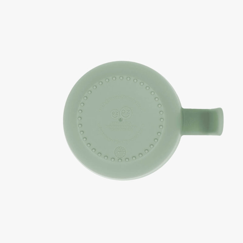 Snack Bowl in Sage / ezpz Basics Line / Bowl with Handle and Lid for Kids #color_sage