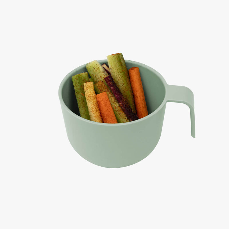 Snack Bowl in Sage / ezpz Basics Line / Bowl with Handle and Lid for Kids #color_sage