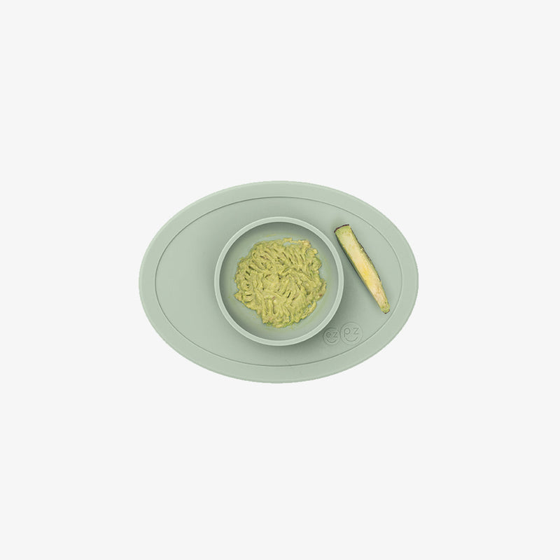 The Tiny Bowl in Sage by ezpz / Silicone Bowl for Babies that Fits on High Chairs #color_sage