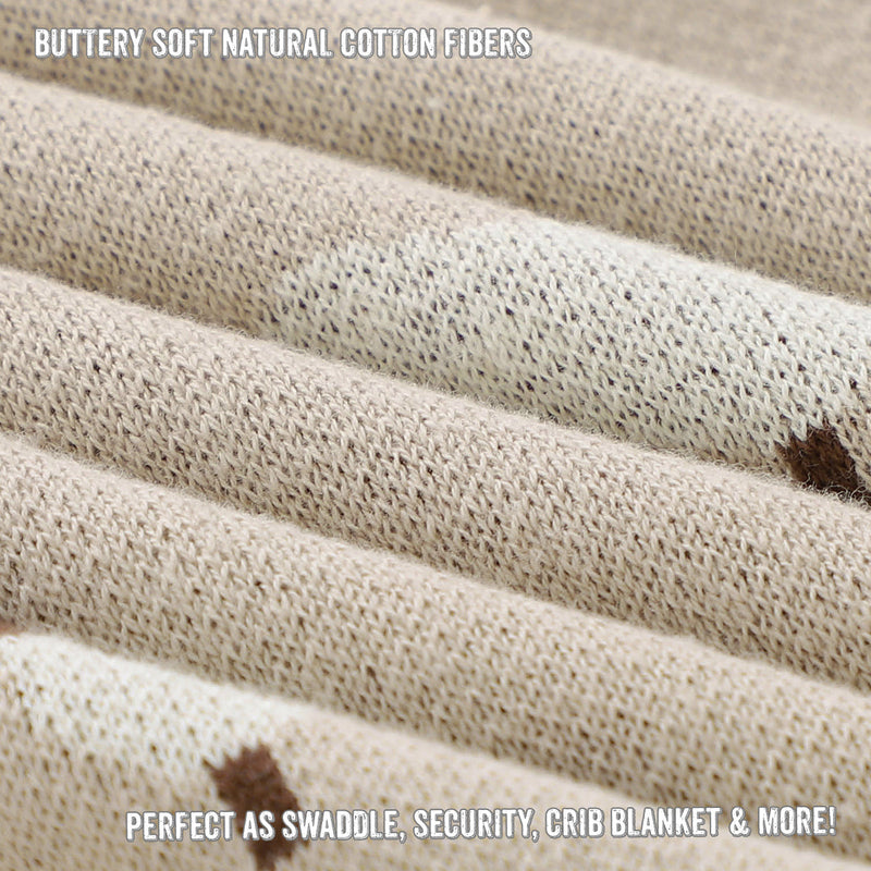 Sheep Knit Baby Blanket – Cozy Cotton for Snuggly Days by Bleu La La 