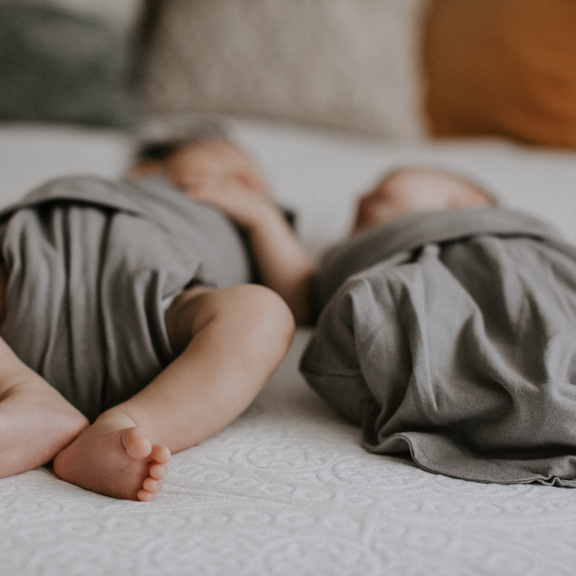 Slate Long Sleeve Starter Baby Swaddle embe