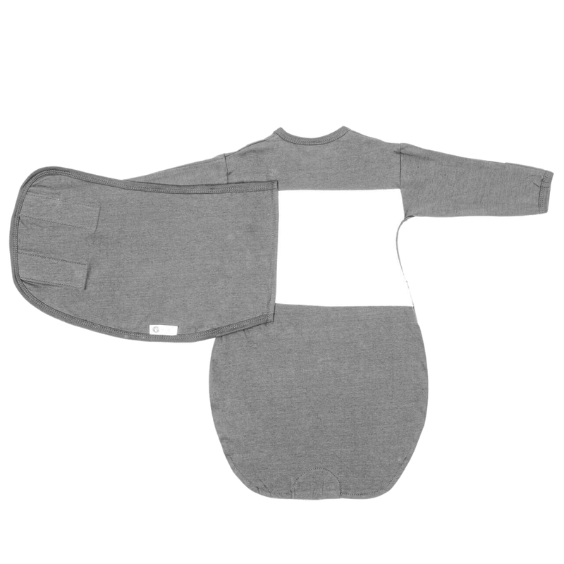 Slate Long Sleeve Starter Baby Swaddle embe