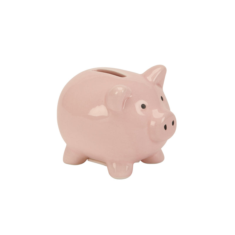 Small Pink Ceramic Piggy Money Bank by Creative Gifts