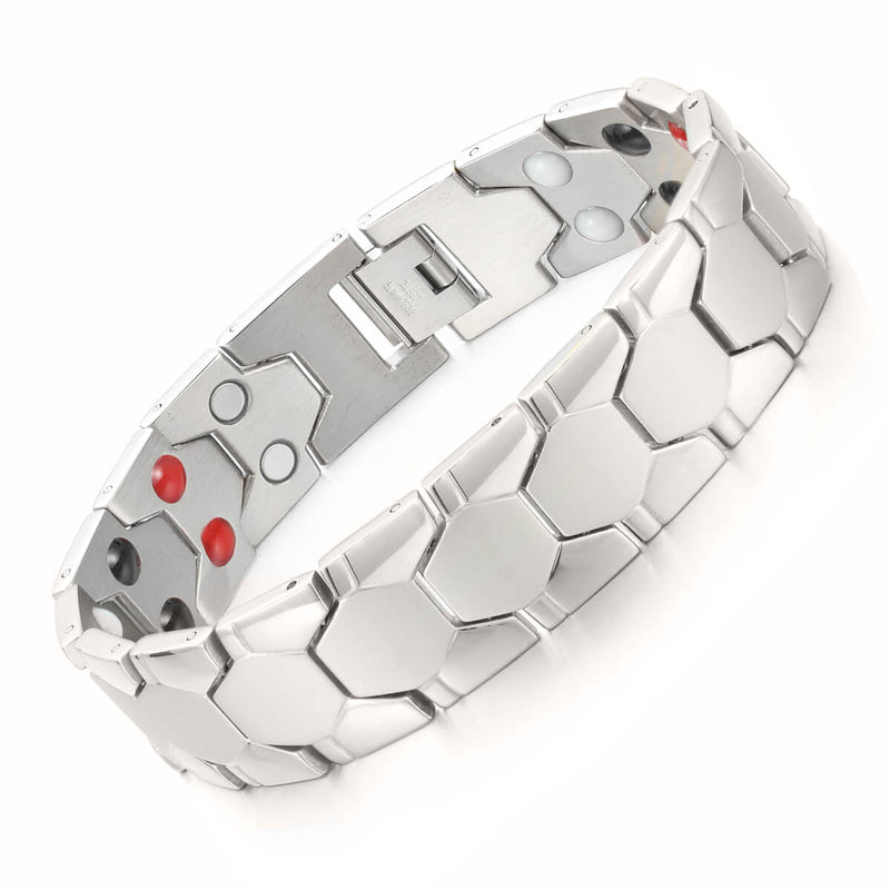 Stainless Steel Energy Bracelet 4-in-1 in Black, Model B265