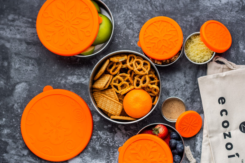 Stainless Steel Lunch Box Set – 6 Pieces, Leak-Proof, 78 oz by ecozoi