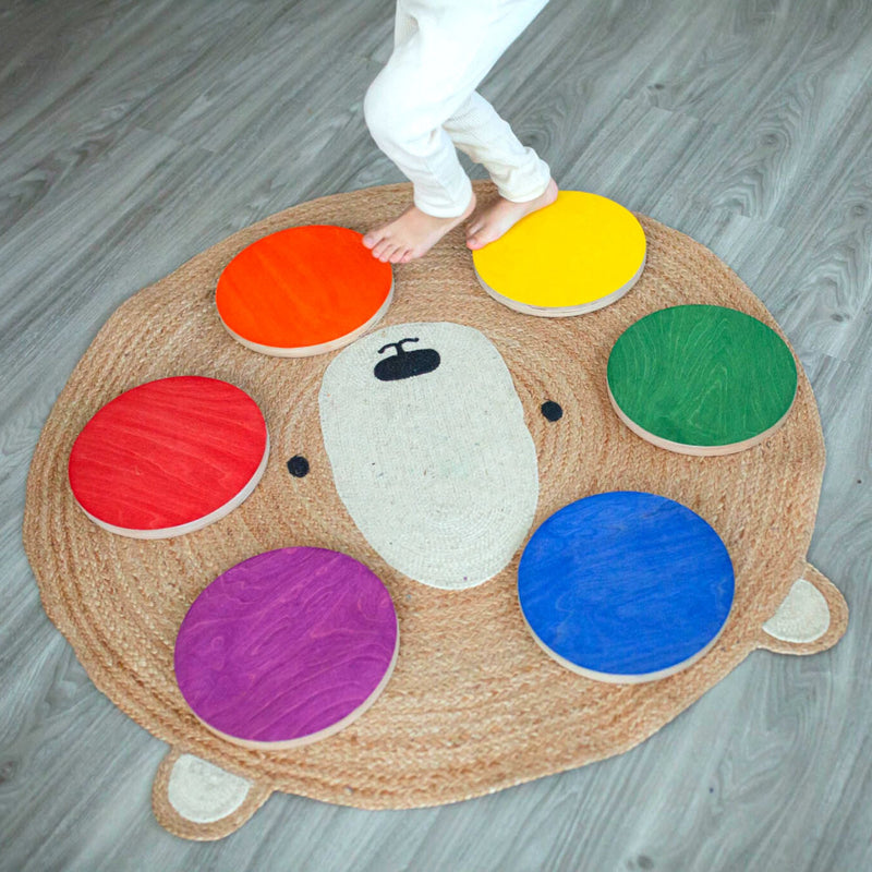 Wooden Stepping Stones for Kids by Bunny Hopkins – Safe, Active & Imaginative Play
