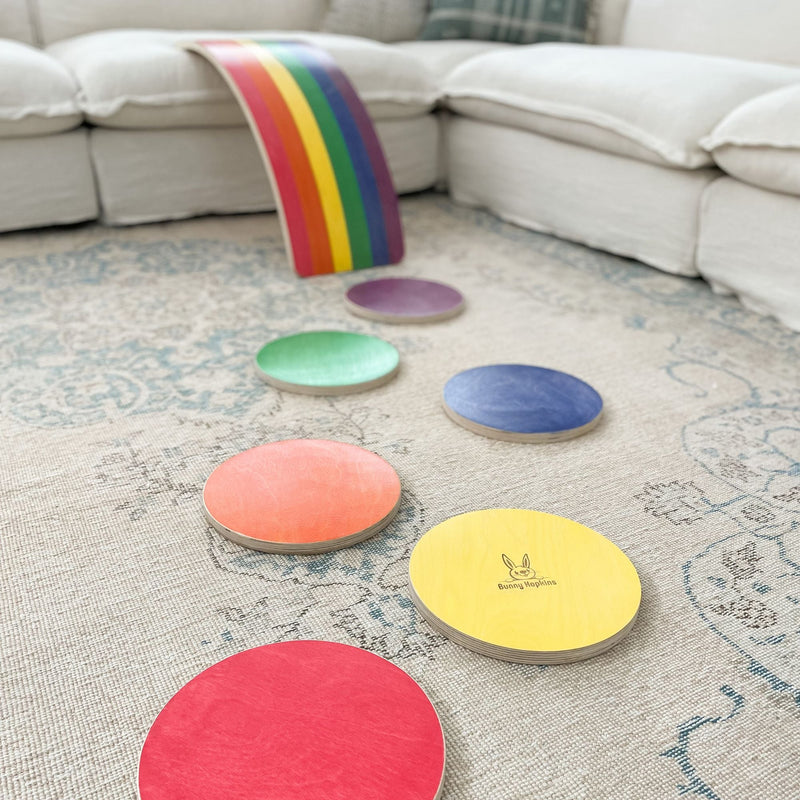 Wooden Stepping Stones for Kids by Bunny Hopkins – Safe, Active & Imaginative Play