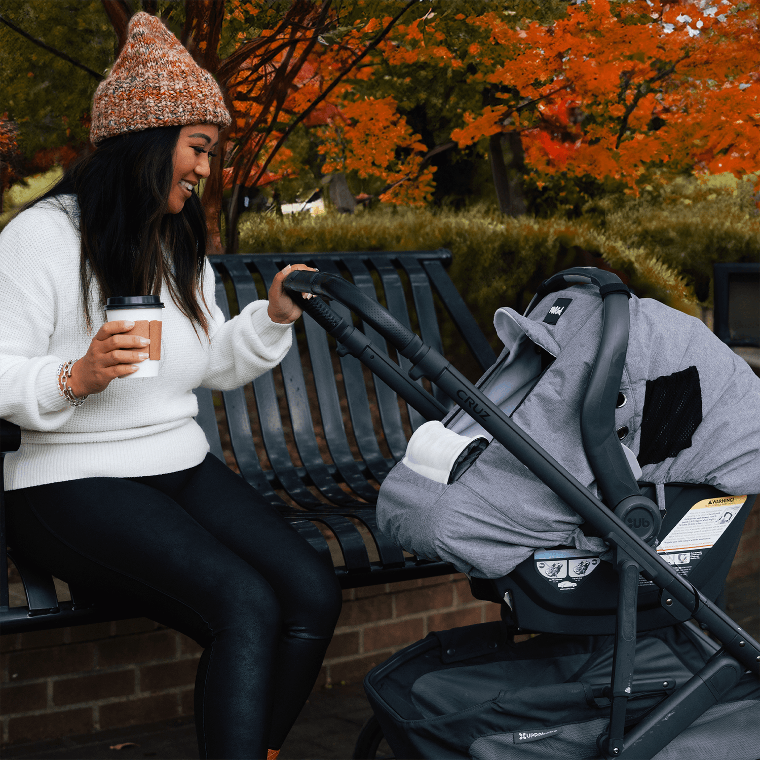 Stormy Winter Car Seat Cover by Milk Snob