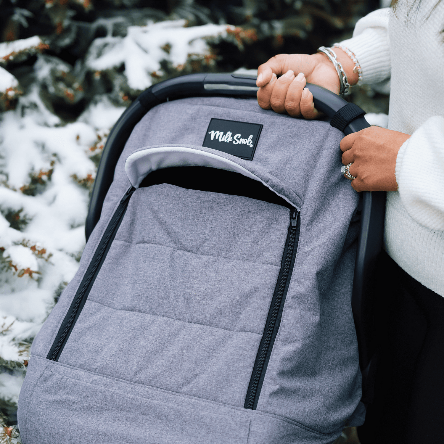 Stormy Winter Car Seat Cover by Milk Snob