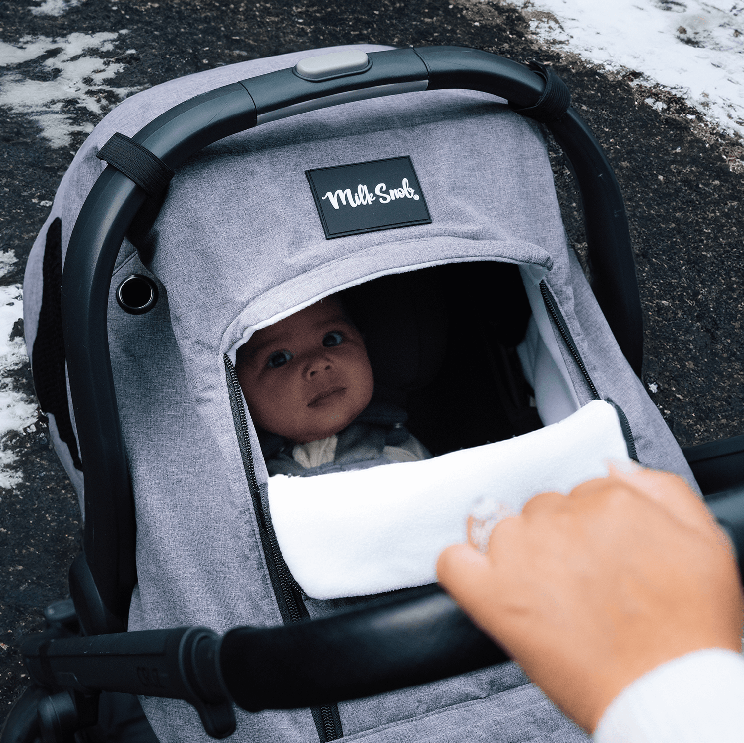 Stormy Winter Car Seat Cover by Milk Snob