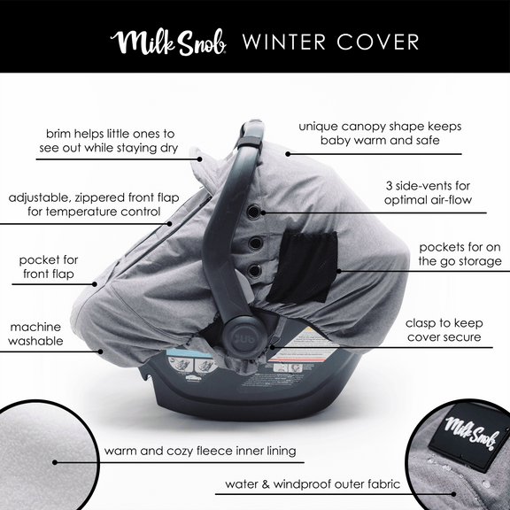 Stormy Winter Car Seat Cover by Milk Snob