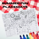 Summer Activity Placemats