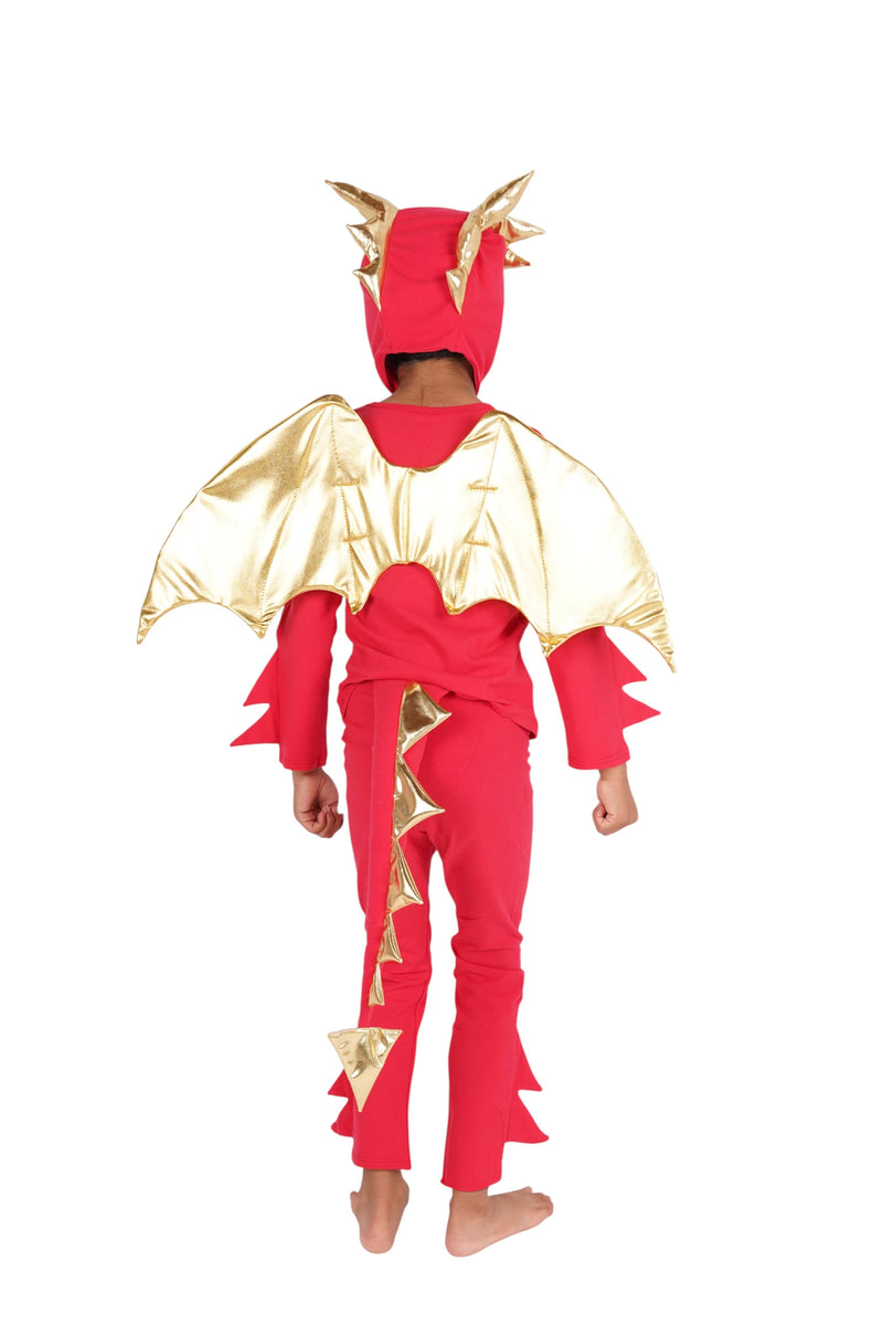 Sunfire Red Dragon Costume with Gold Wings – Baby / Kids’ Dress Up & Pretend Play Band of the Wild