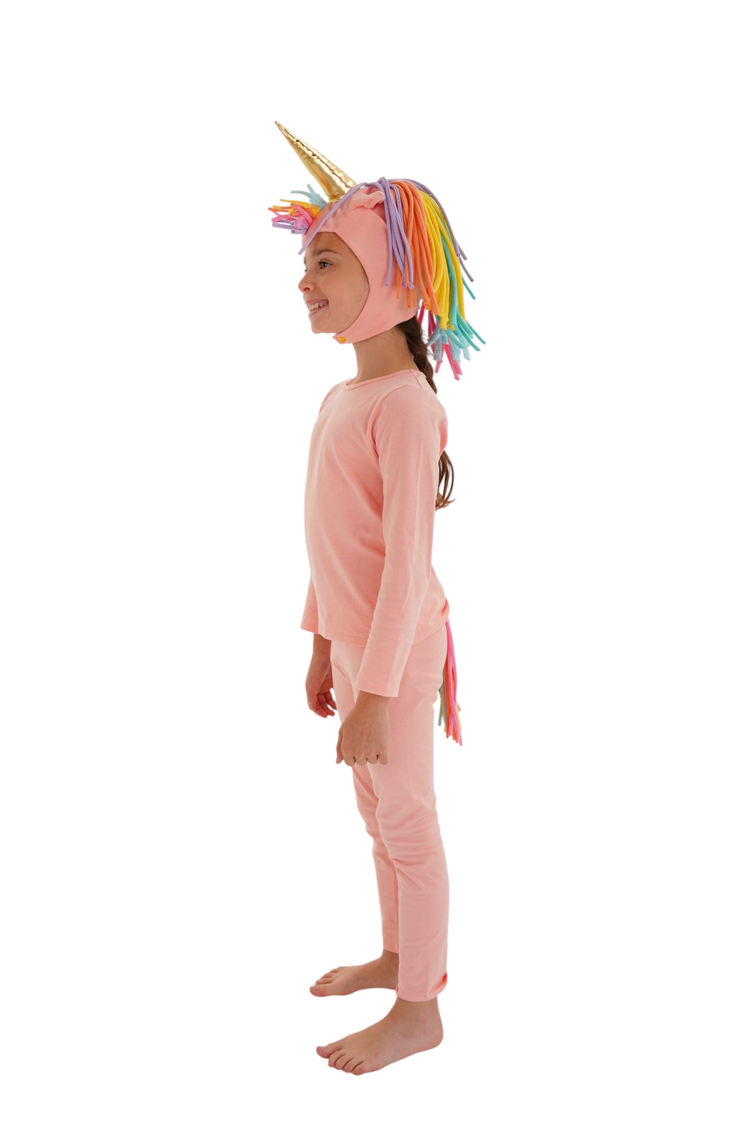 light pink, peach unicorn pajama costume for kids, halloween costume, rainbow hair, pony, little unicorn, magical unicorn, Sunrise Peach Unicorn Costume – Baby / Kids’ Dress Up & Pretend Play Band of the Wild 
