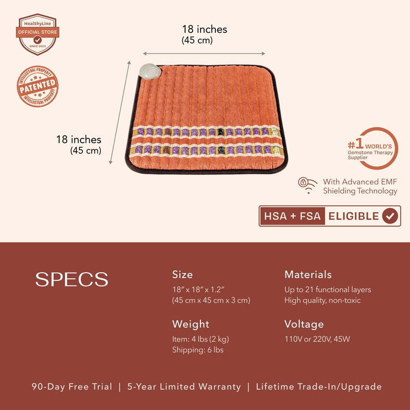 The TAO Series PEMF Infrared Heating Mats provide soothing pain relief