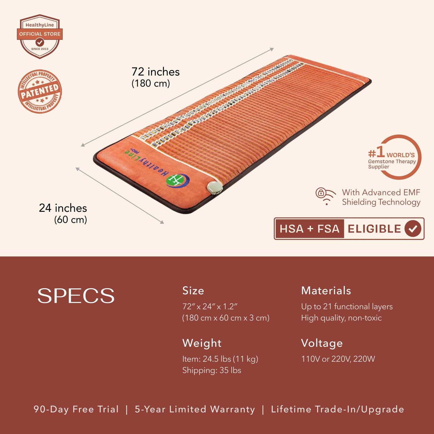 The TAO Series PEMF Infrared Heating Mats for natural pain relief and relaxation