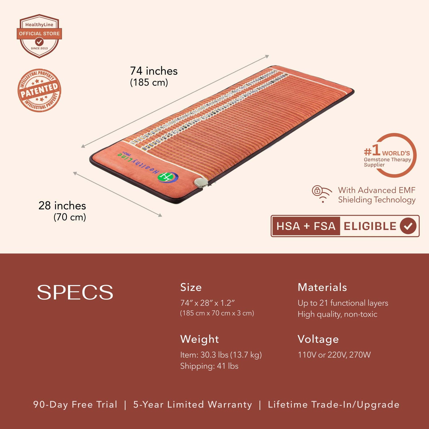 The TAO Series PEMF Infrared Heating Mats for deep relaxation and pain relief