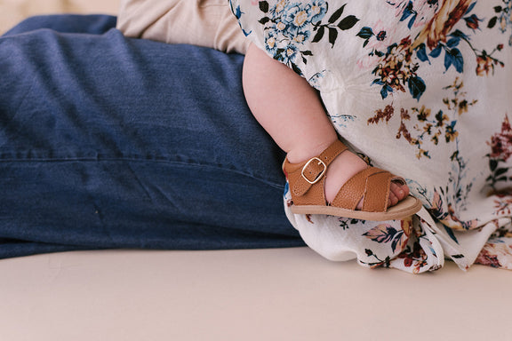 Tawny Leather Baby Sandals – Supportive, Stylish First Steps by Babe Basics (6–24M)