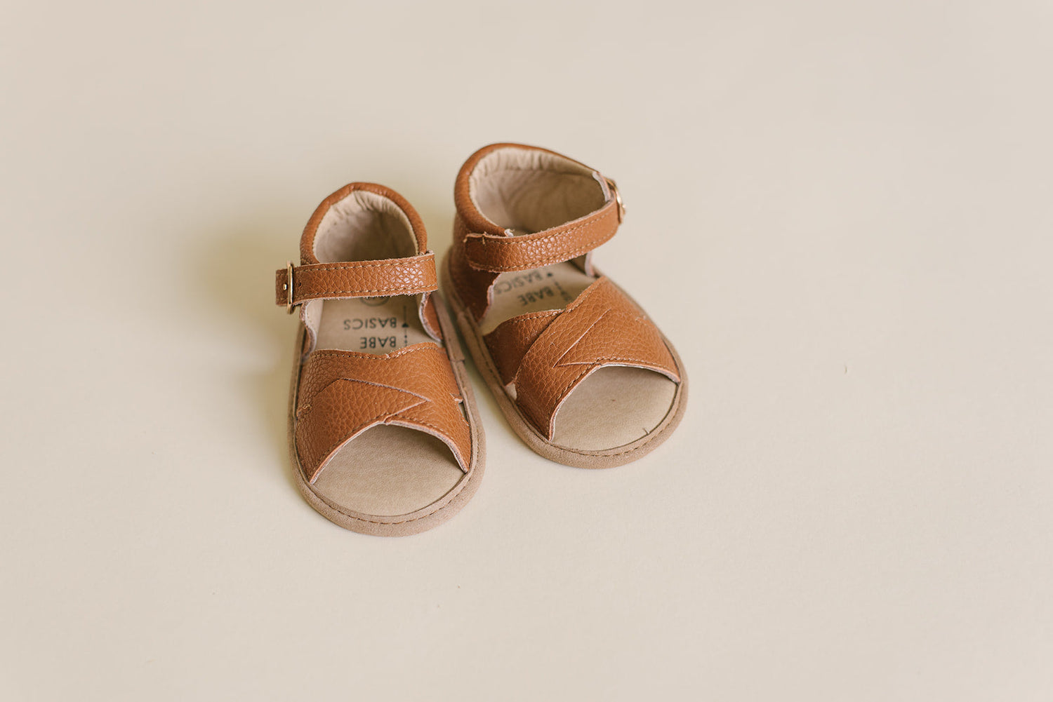 Tawny Leather Baby Sandals – Supportive, Stylish First Steps by Babe Basics (6–24M)