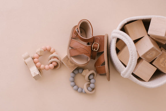 Tawny Leather Baby Sandals – Supportive, Stylish First Steps by Babe Basics (6–24M)
