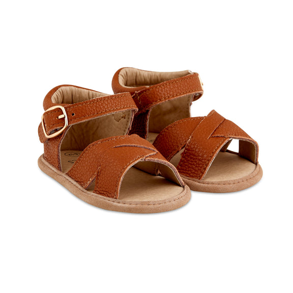 Tawny Leather Baby Sandals – Supportive, Stylish First Steps by Babe Basics (6–24M)