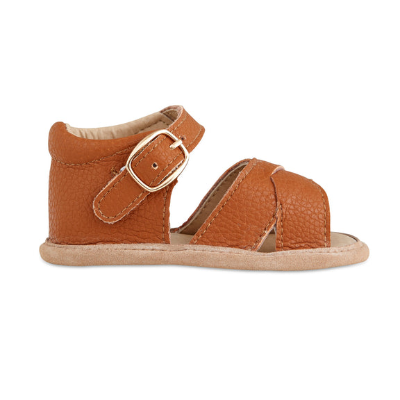 Tawny Leather Baby Sandals – Supportive, Stylish First Steps by Babe Basics (6–24M)