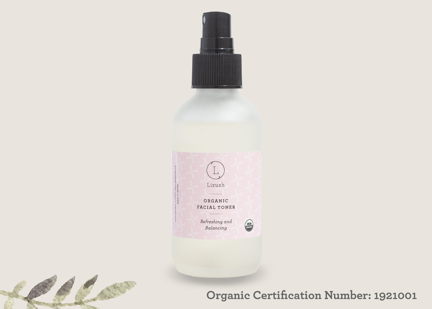 Organic Facial Toner – Refreshing, Balancing & Clean for All Skin (4 oz)