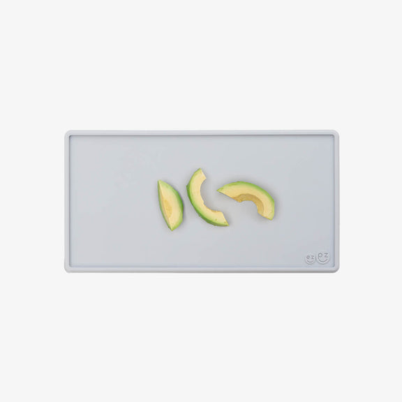 The Tiny Placemat in Pewter is a non-slip, silicone placemat that fits on most highchair trays #color_pewter / Tiny Placemat – On-the-Go Mealtime Mat for Babies & Toddlers