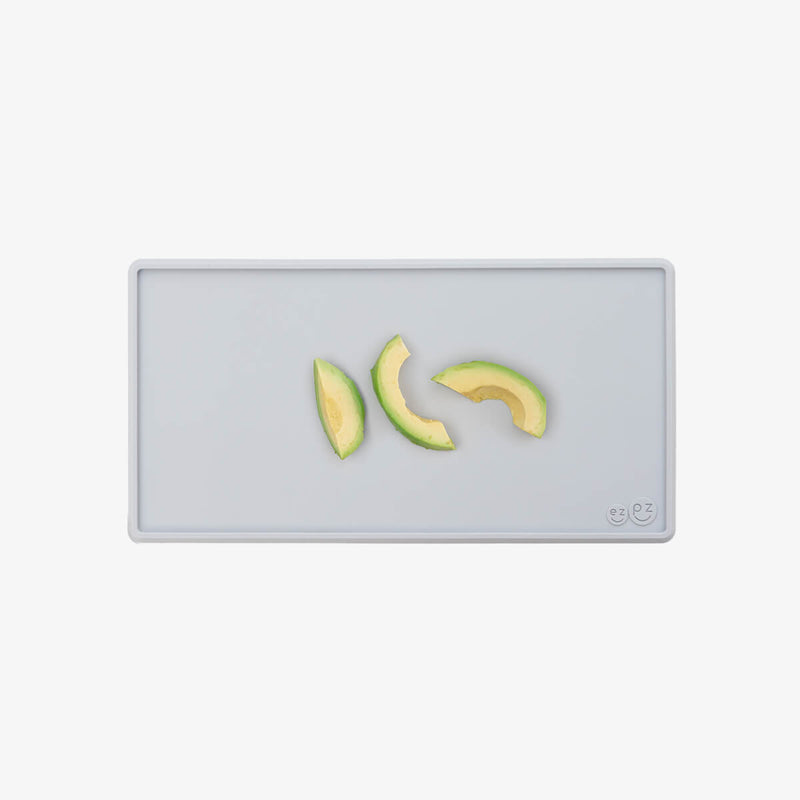 The Tiny Placemat in Pewter is a non-slip, silicone placemat that fits on most highchair trays #color_pewter / Tiny Placemat – On-the-Go Mealtime Mat for Babies & Toddlers