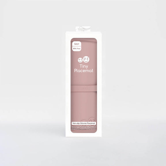 The Tiny Placemat in Blush is a non-slip, silicone placemat that fits on most highchair trays #color_blush / Tiny Placemat – On-the-Go Mealtime Mat for Babies & Toddlers