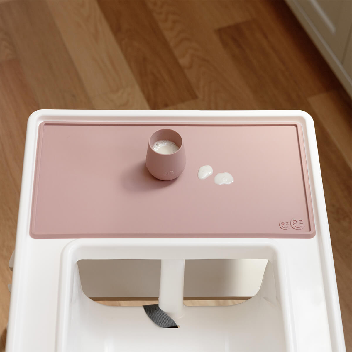 The Tiny Placemat in Blush is a non-slip, silicone placemat that fits on most highchair trays #color_blush / Tiny Placemat – On-the-Go Mealtime Mat for Babies & Toddlers