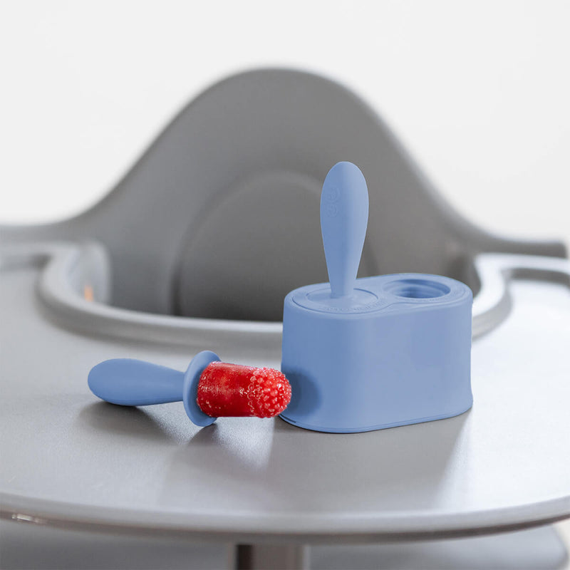 Tiny Pops in Indigo / Silicone Popsicle Mold for Babies, Frozen Puree & Breastmilk Popsicles #color_indigo / Tiny Pops – Baby-Sized Popsicle Mold for Nourishment + Teething Relief by ezpz