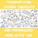 Trucks Coloring Tablecloth