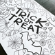 Spooky Season Halloween Party coloring roll table runner Activity bundle Let's go Ghouls Halloween Trick or Three Birthday Preschool Halloween Party Celebration Spooky One 
