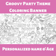 Groovy Birthday Personalized Coloring Poster