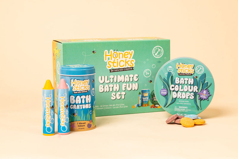 Ultimate Bath Art Set – Non-Toxic Crayons & Drops for Kids by Honeysticks USA