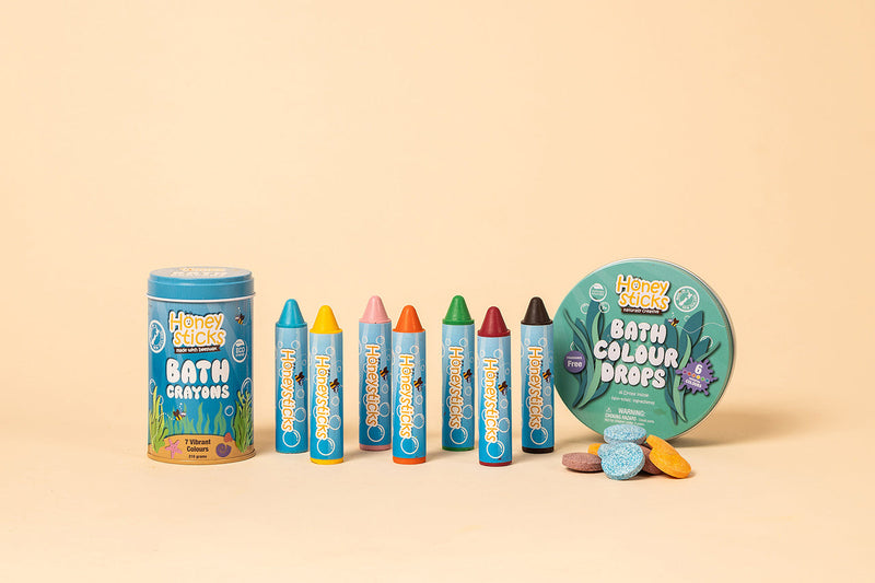 Ultimate Bath Art Set – Non-Toxic Crayons & Drops for Kids by Honeysticks USA