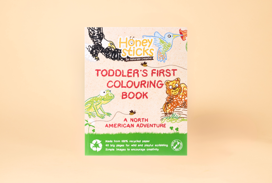 Toddlers First Coloring Book – Eco Adventure Edition by Honeysticks USA