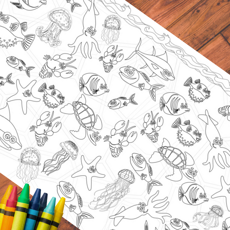 Under the Sea Coloring Tablecloth