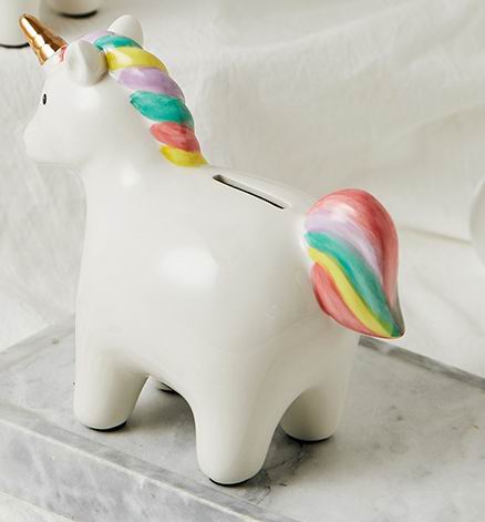 Unicorn Ceramic Money Bank by Creative Gifts
