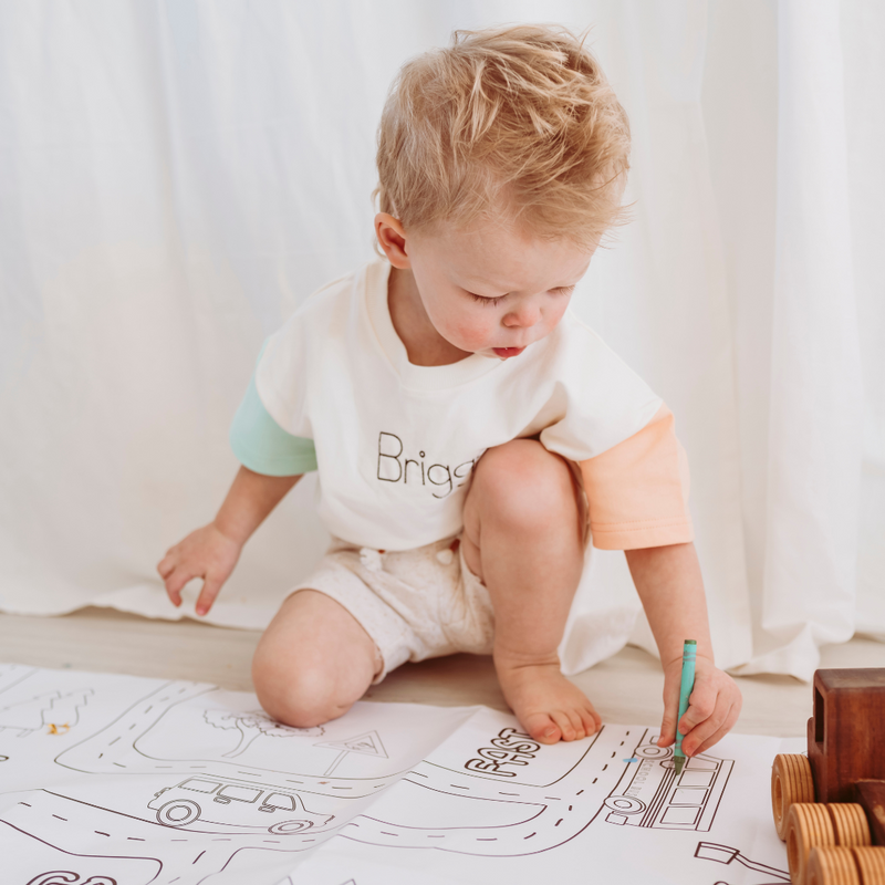 Road Map Coloring Play Mat