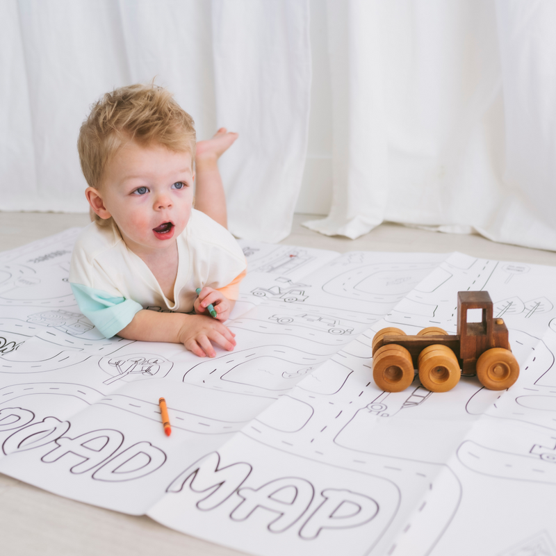 Road Map Coloring Play Mat