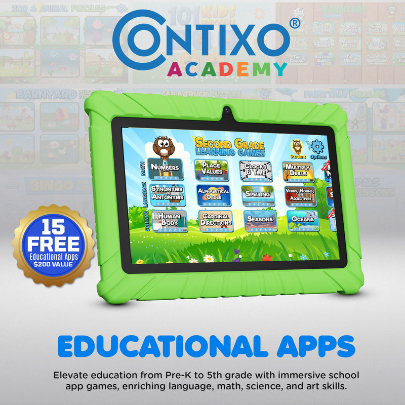 Contixo V8-2 - 7-Inch Kids Tablet - STEM Learning, 32GB, Wi-Fi, Parental Controls