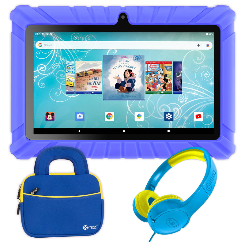 Contixo V8-2 7″ Kids Tablet Bundle with Headphones & Tablet Bag