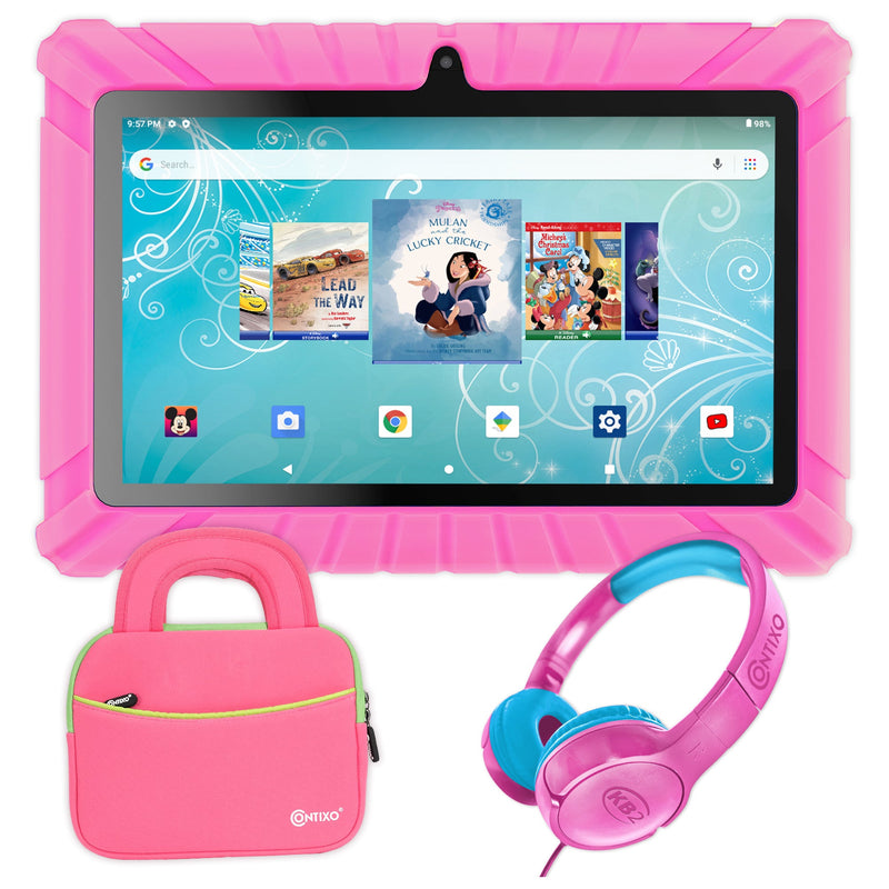 Contixo V8-2 7″ Kids Tablet Bundle with Headphones & Tablet Bag