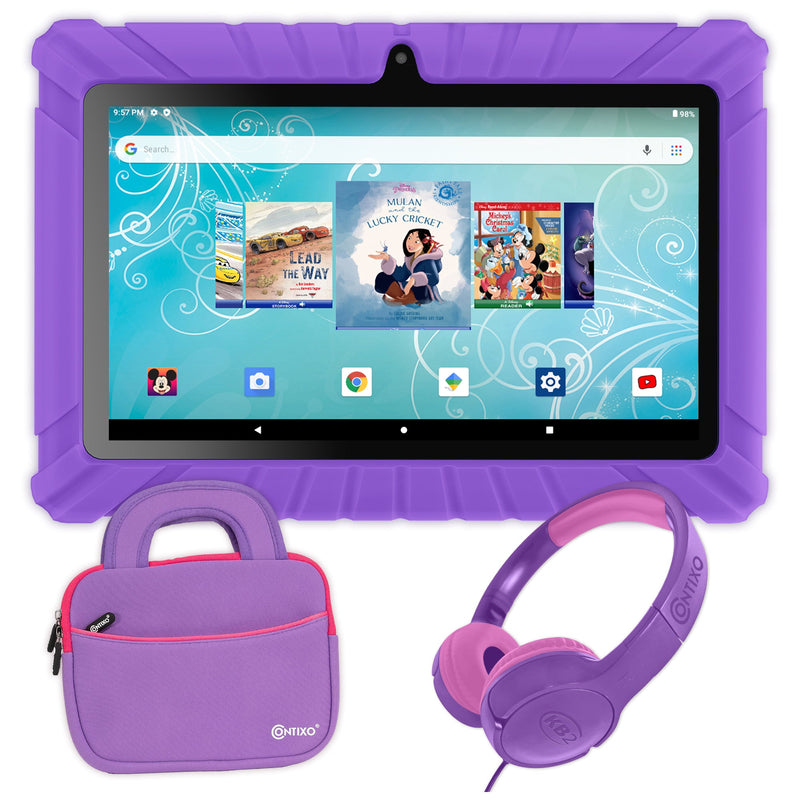 Contixo V8-2 7″ Kids Tablet Bundle with Headphones & Tablet Bag