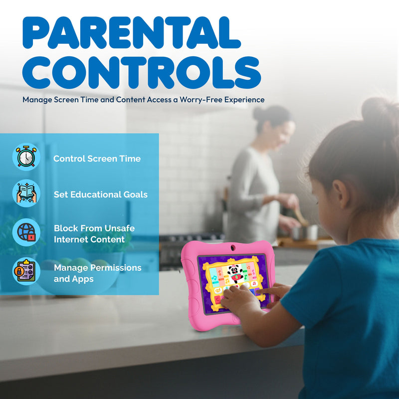 Contixo V9 Kids HD 7" Tablet - Epic & Lingo Kids, 15 Educational Apps & Kickstand Included