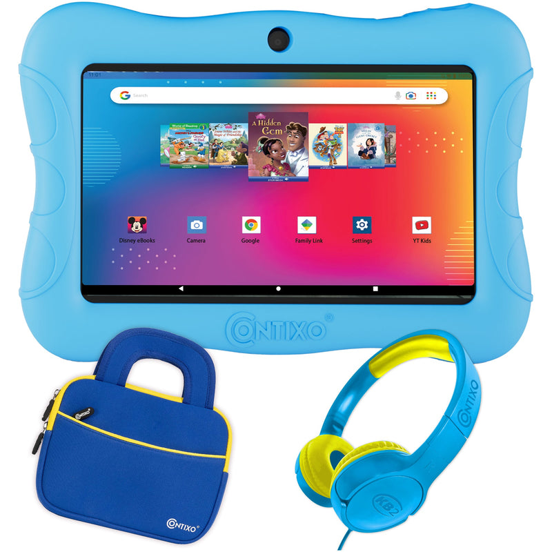 Contixo V9-2 7″ Kids Tablet Bundle, Headphones & Carrying Case Included