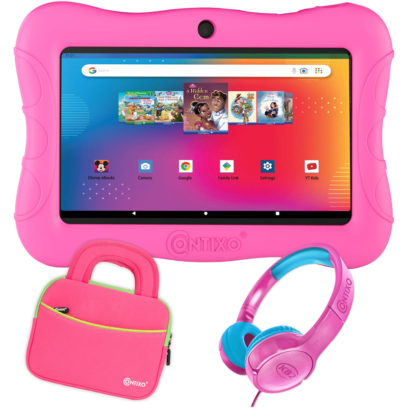 Contixo V9-2 7″ Kids Tablet Bundle, Headphones & Carrying Case Included